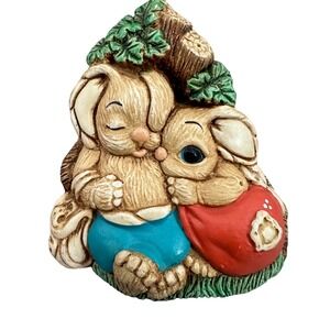 Woodlander Rabbit Figurine Mereside England Stoneware Bunny Babes Vintage Cozy